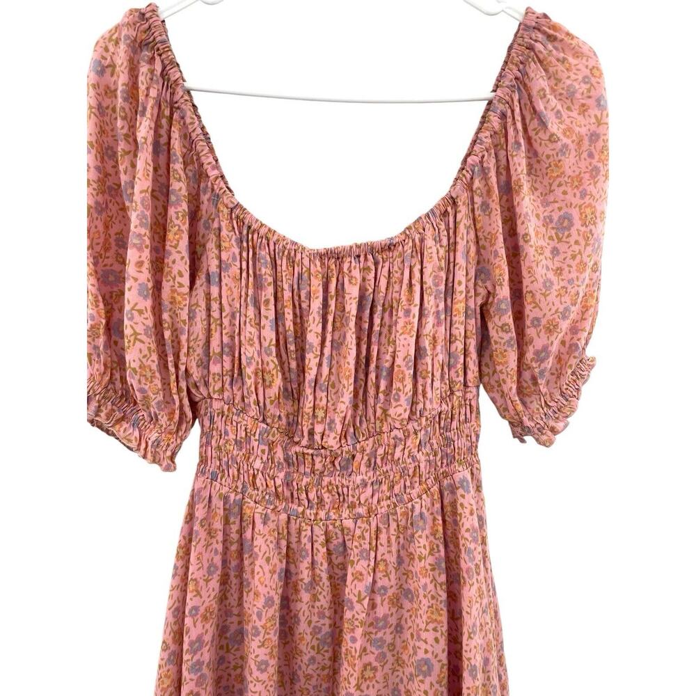 Spell and The Gypsy Collective Rae Mini Dress Size XS Dusty Pink Floral Smocked - Picture 5 of 16